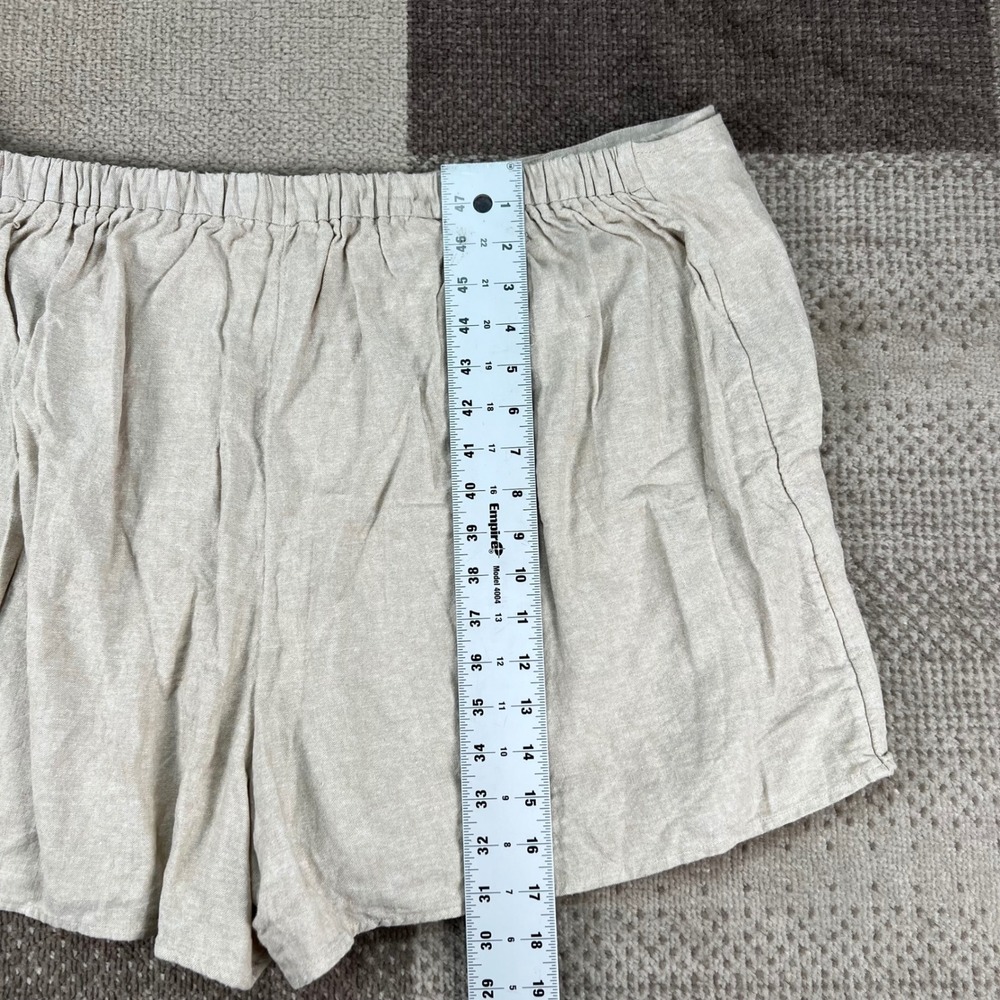 Old Navy Womens 2X Linen Blend Wrap Skort Beige Neutral Coastal‎ Summer Casual - Picture 10 of 10